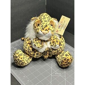 Kellytoy Beanpals Leopard Mommy & Me Collection Plush Stuffed Animal Bean Plush